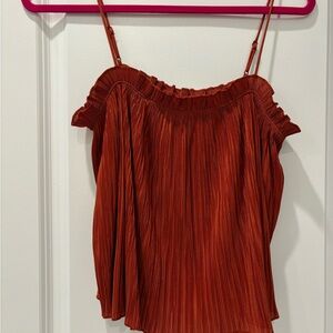 Madewell Rust Pleated Camisole Top